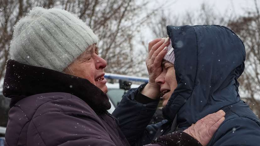 Aftermath of a Russian drone attack in Kharkiv