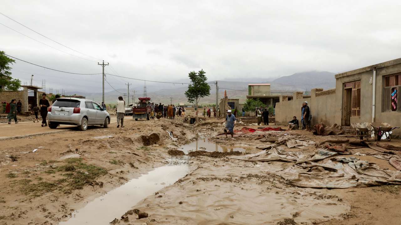 Aftermath of floods following heavy rain in the northern province of Baghlan