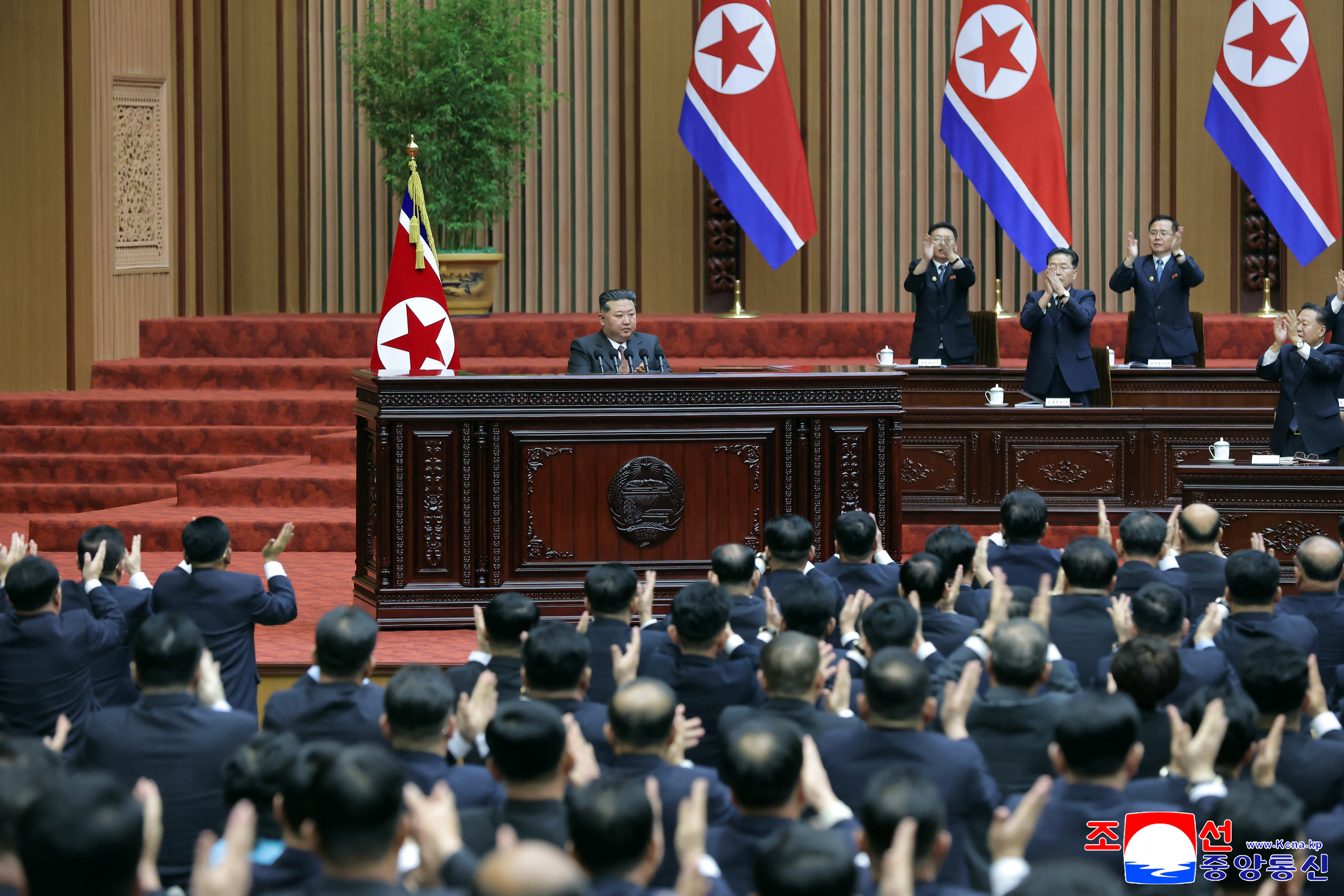 North Korea's Kim pushes new five-year economic plan, nuclear deterrent at parliament session