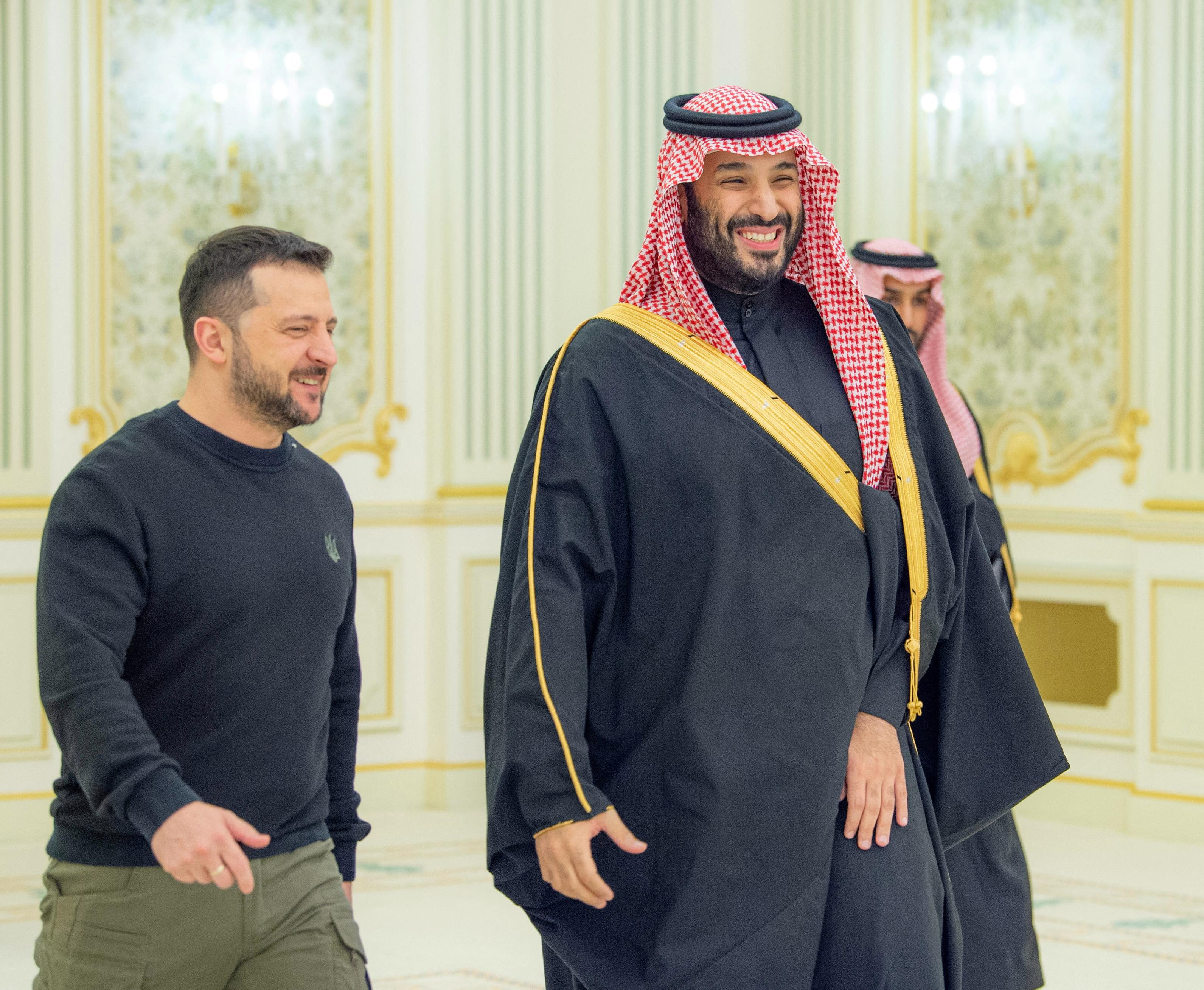 Ukrainian President Volodymyr Zelenskiy meets Saudi Crown Prince Mohammed bin Salman in Riyadh