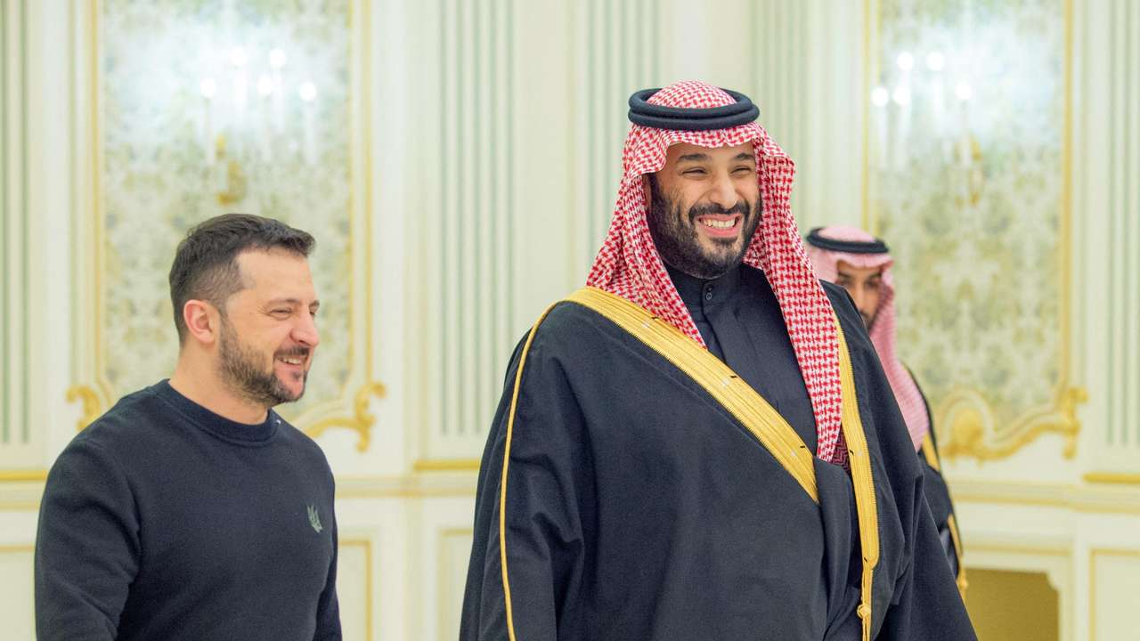 Ukrainian President Volodymyr Zelenskiy meets Saudi Crown Prince Mohammed bin Salman in Riyadh