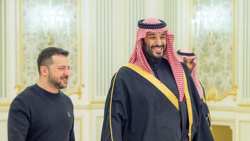 Ukrainian President Volodymyr Zelenskiy meets Saudi Crown Prince Mohammed bin Salman in Riyadh