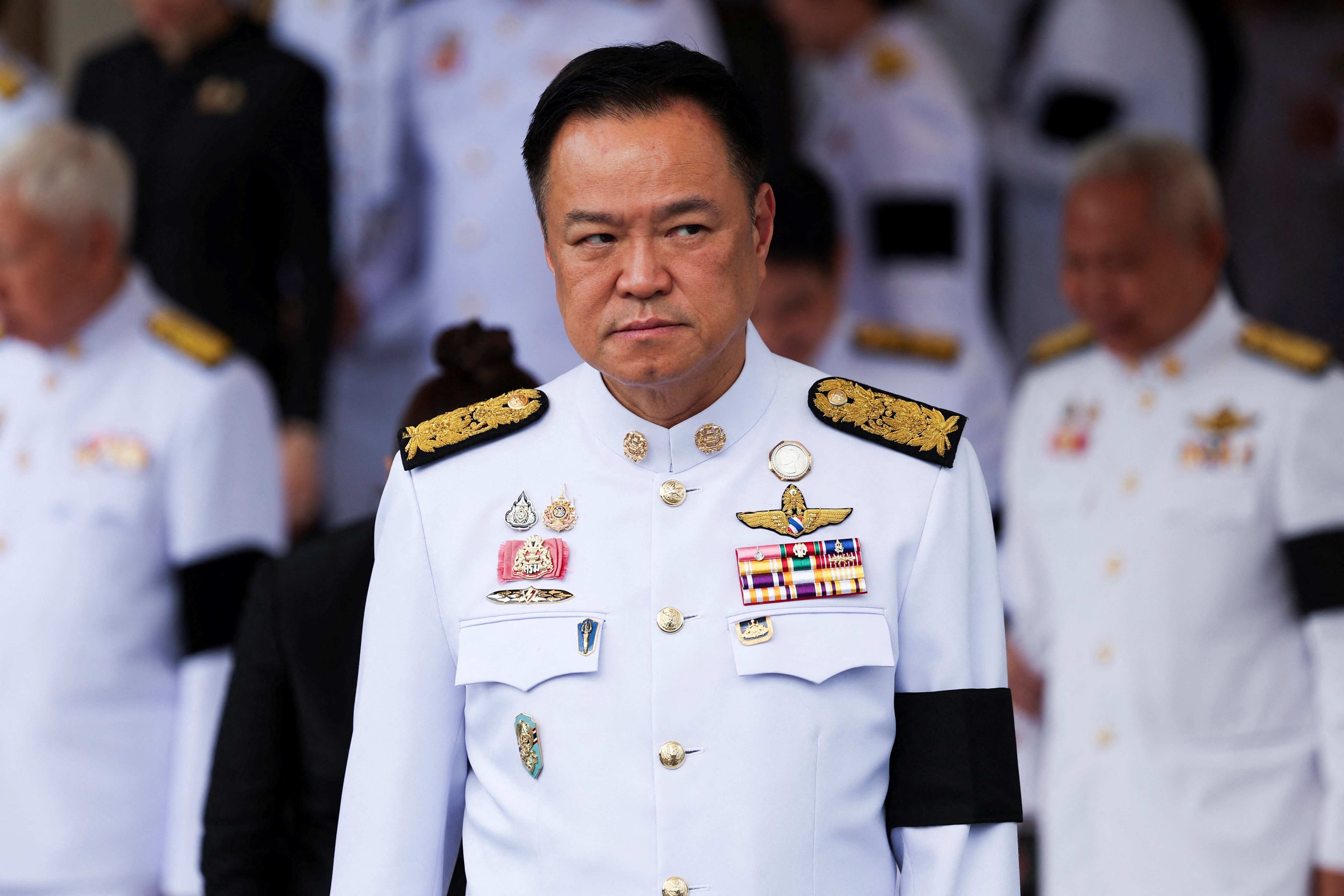 Thailand's Prime Minister Charnvirakul announces the dissolution of parliament, in Bangkok