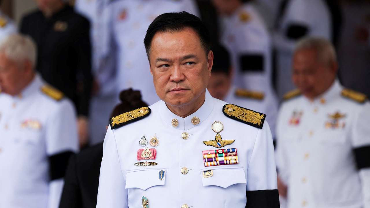 Thailand's Prime Minister Charnvirakul announces the dissolution of parliament, in Bangkok