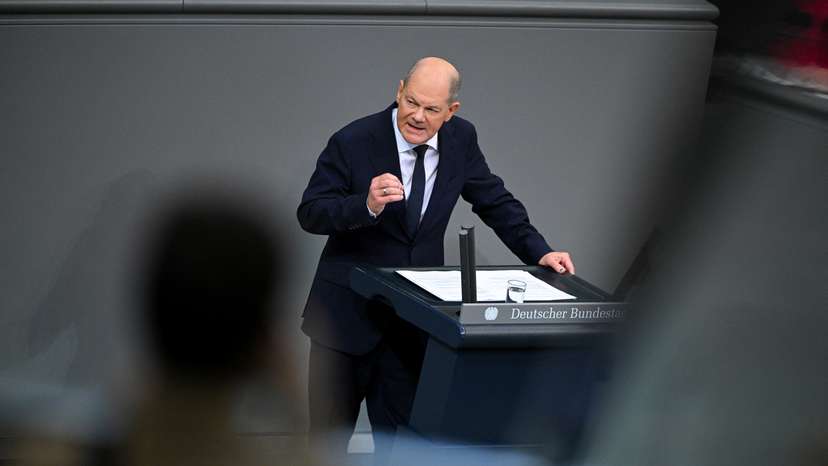 German Chancellor Scholz addresses parliament in Berlin