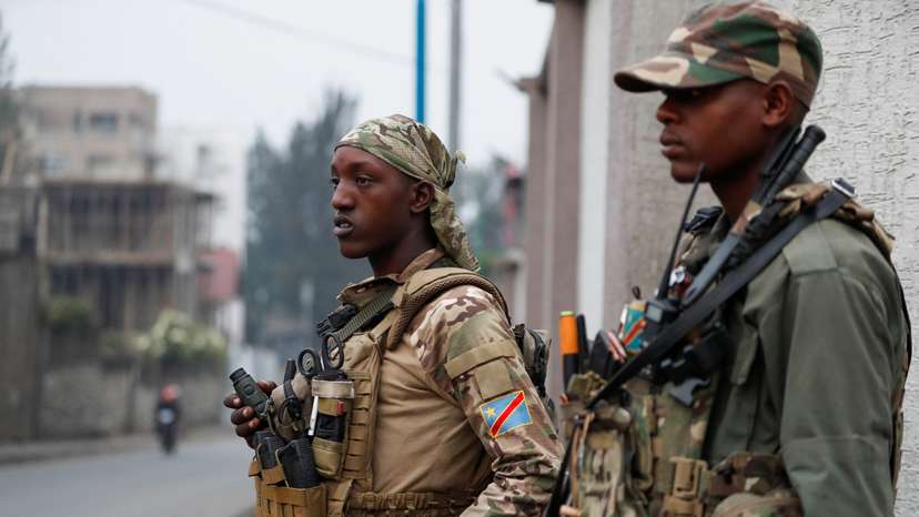 Members of the M23 rebel group in Goma
