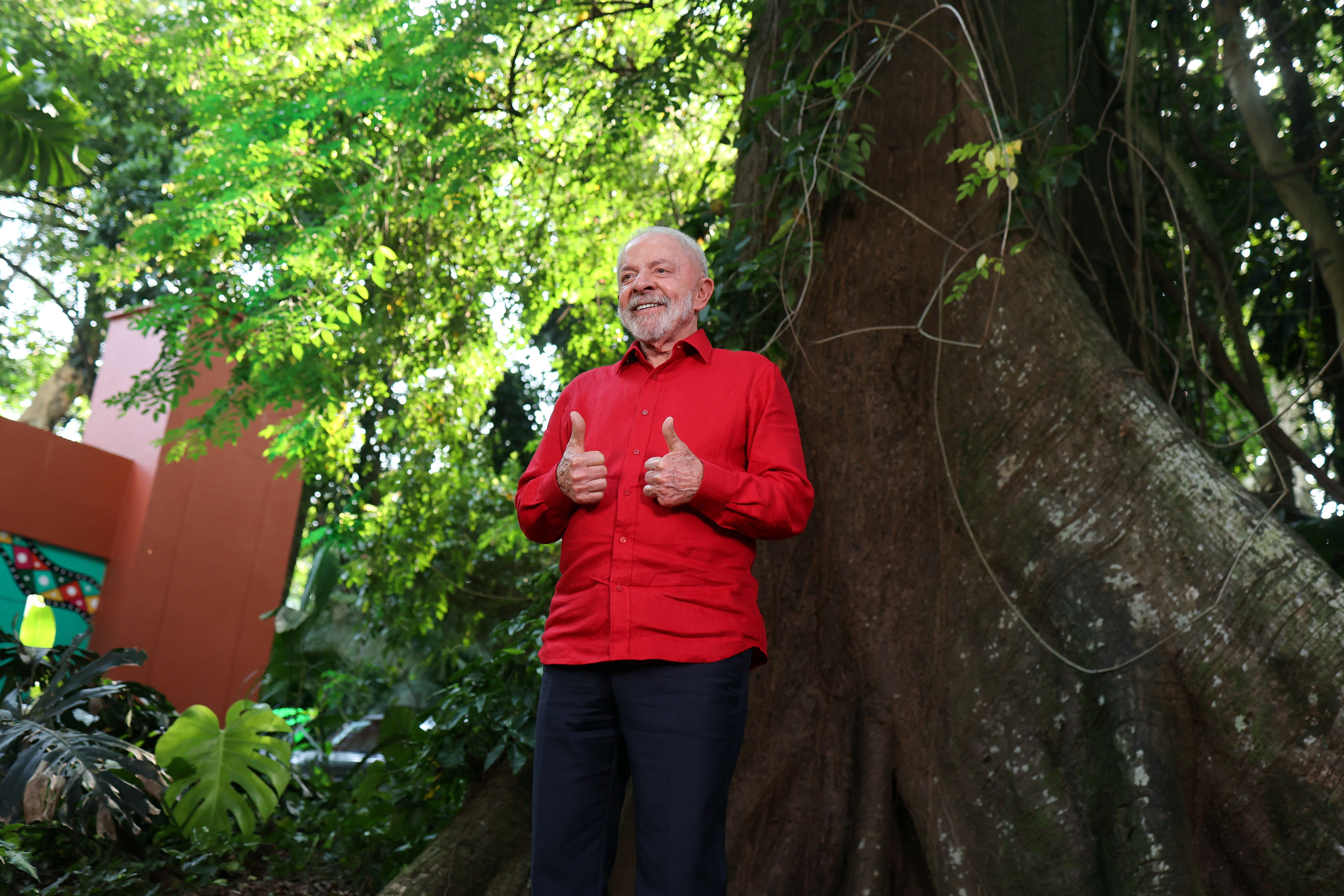 Brazil's President Luiz Inacio Lula da Silva attends meetings ahead of the COP30 summit, in Belem