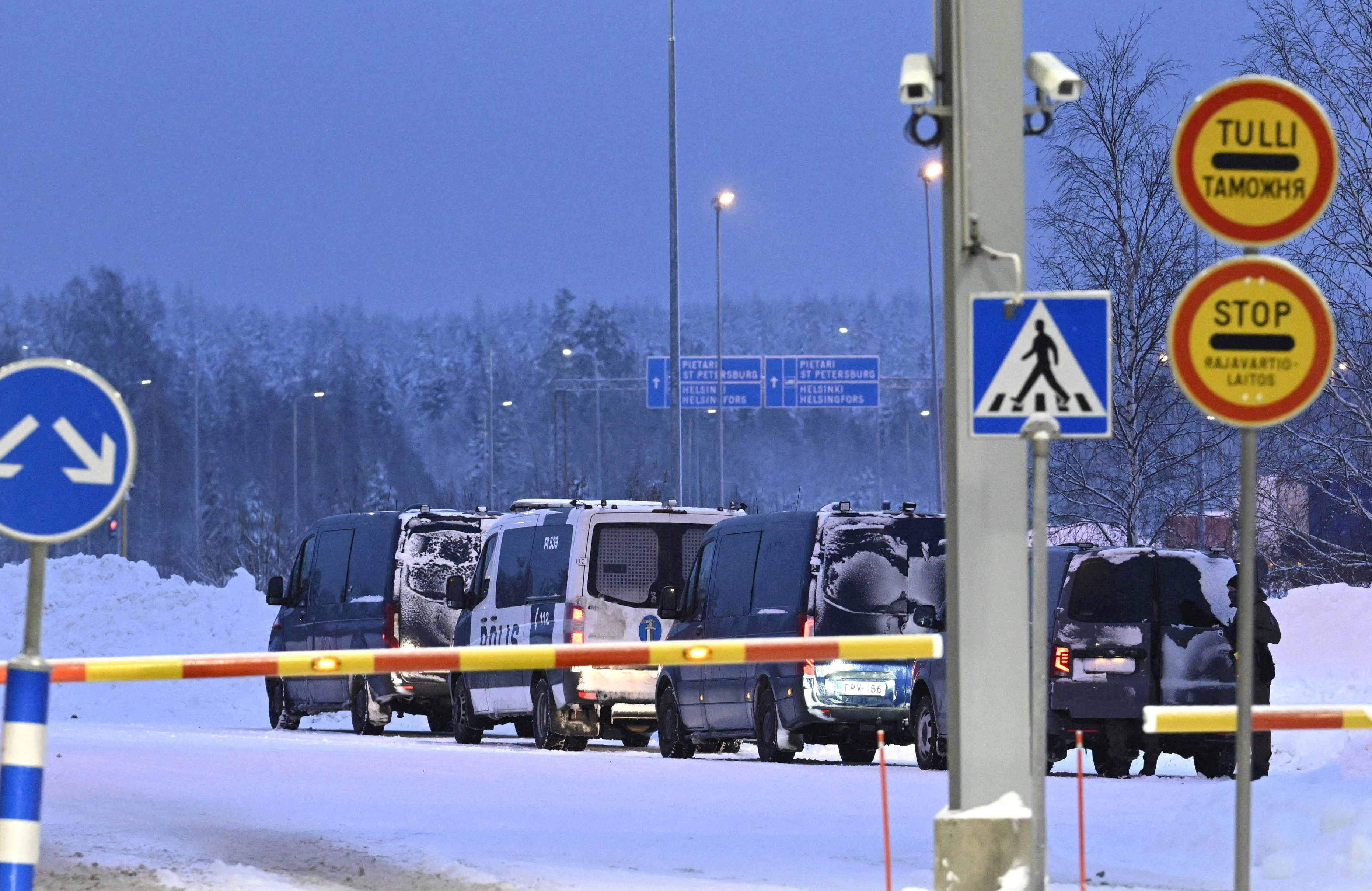 FILE PHOTO: Vaalimaa border checkpoint between Finland and Russia