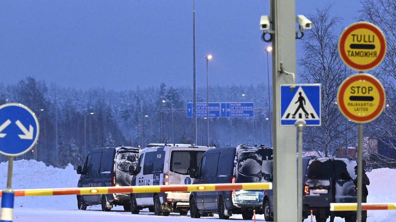 FILE PHOTO: Vaalimaa border checkpoint between Finland and Russia