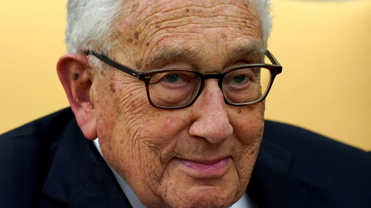 FILE PHOTO: Trump and Kissinger meet at the White House in Washington