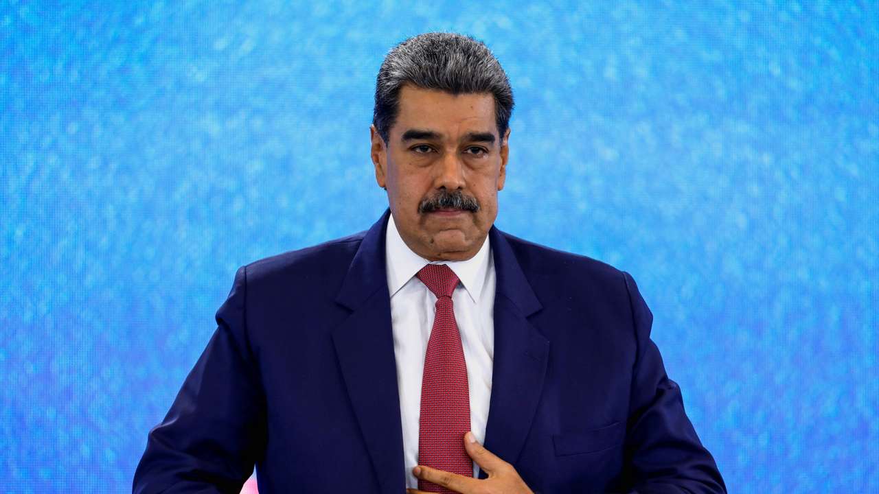 Venezuela's President Nicolas Maduro holds a press conference, in Caracas