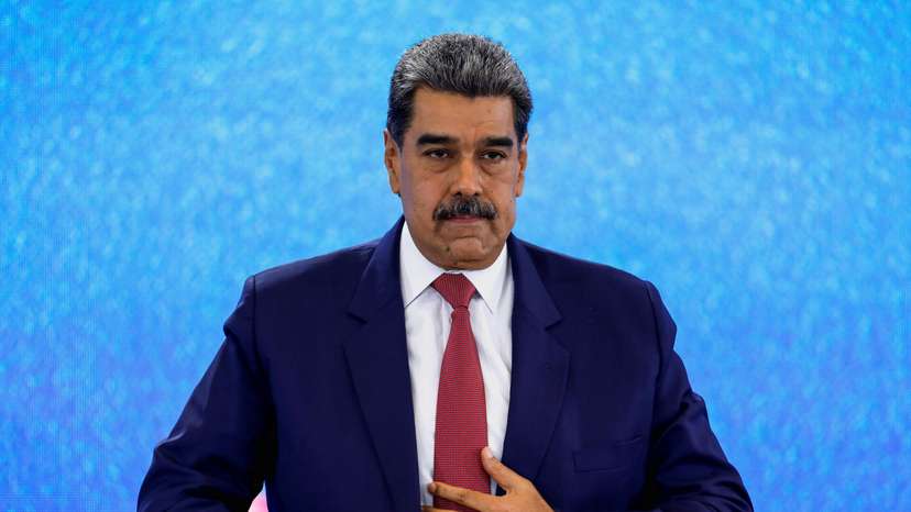 Venezuela's President Nicolas Maduro holds a press conference, in Caracas