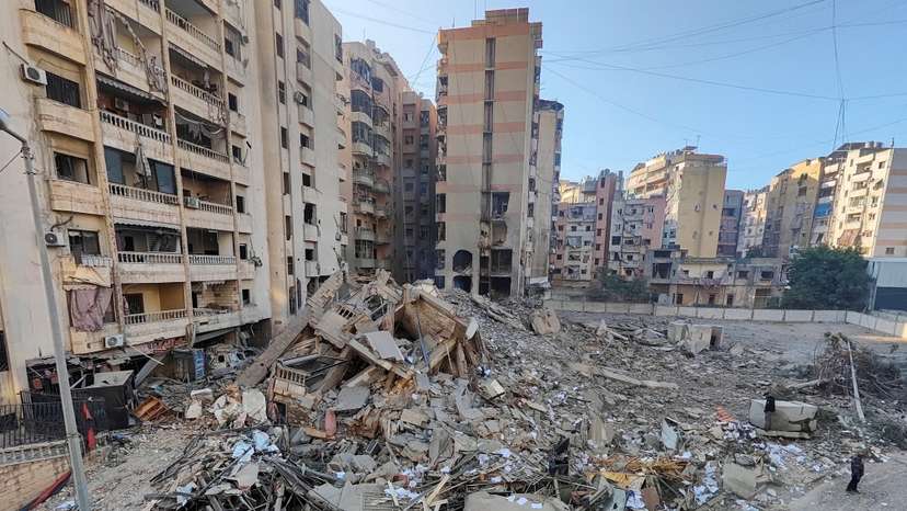 Aftermath of Israeli strikes on Beirut's southern suburbs