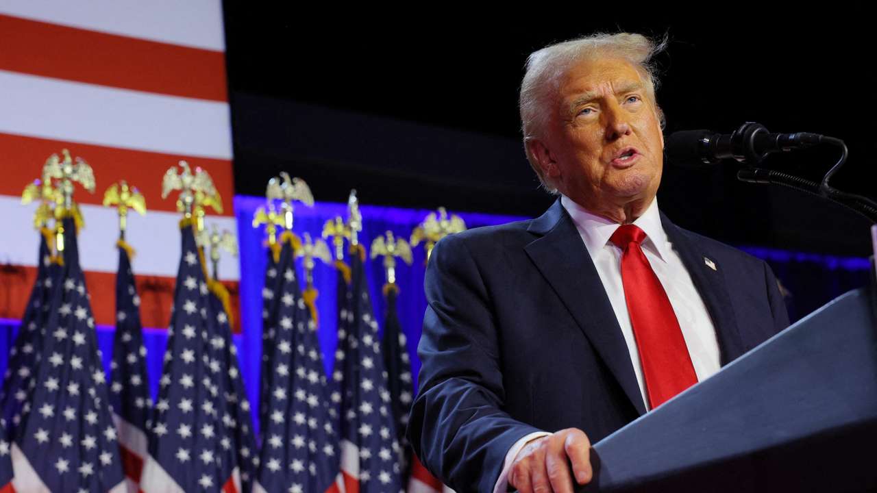 FILE PHOTO: 2024 U.S. Presidential Election Night, at Palm Beach County Convention Center, in West Palm Beach, Florida