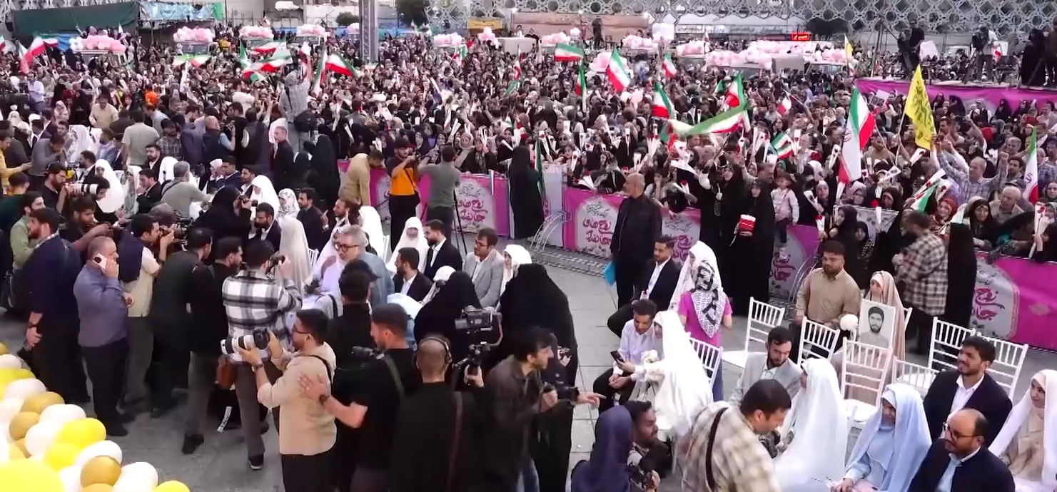 Iran hosts mass wedding ceremony for 110 couples in Tehran