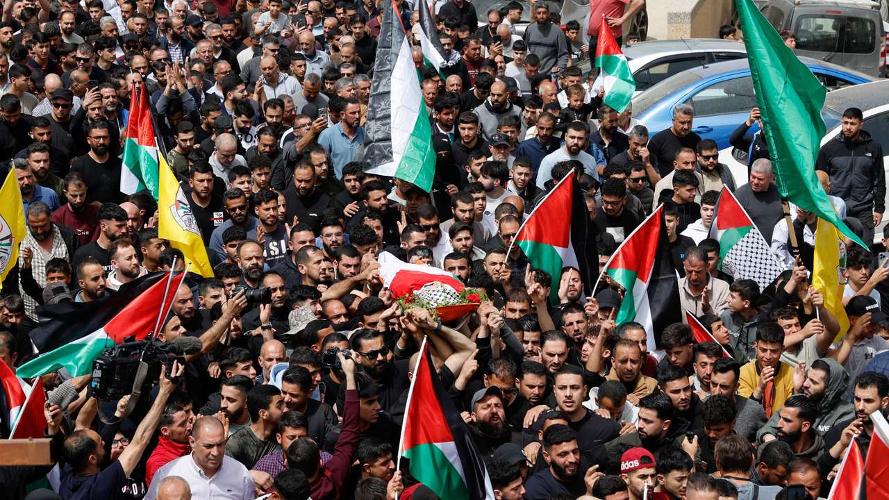 Funeral for killed Palestinian-American boy in Turmus Ayya village