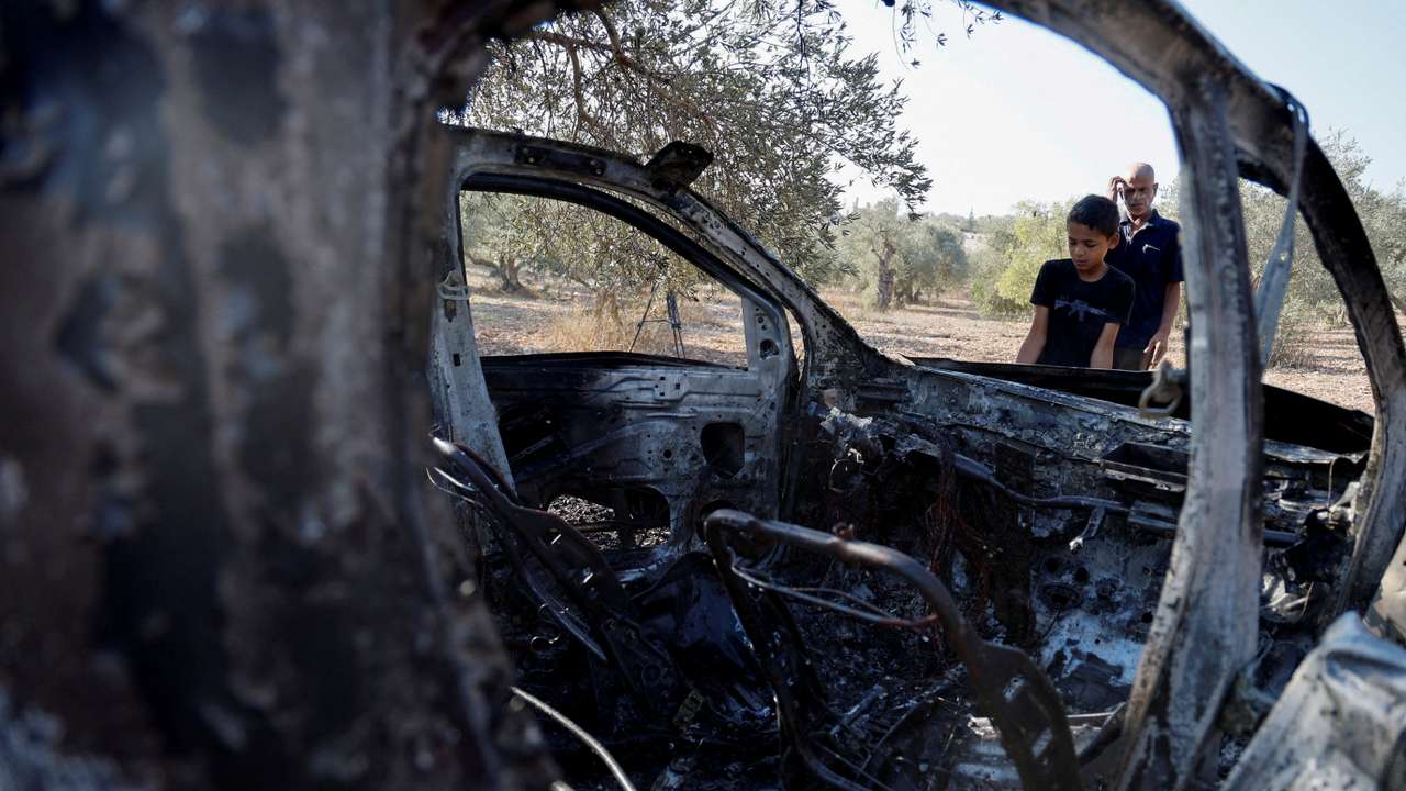 Aftermath of the killing of three Palestinians by Israeli forces, near Jenin