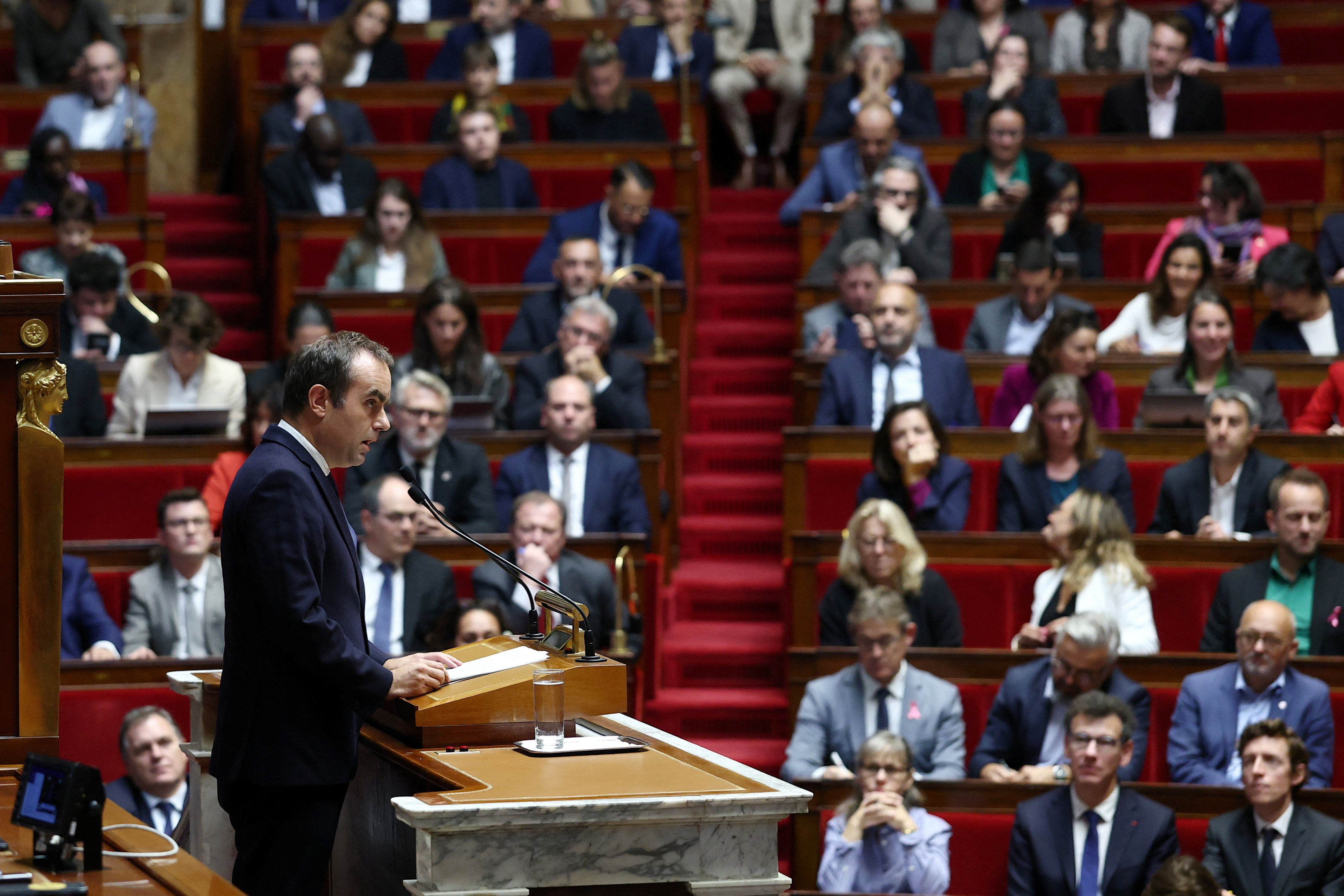 French PM delivers his general policy speech at the National Assembly in Paris