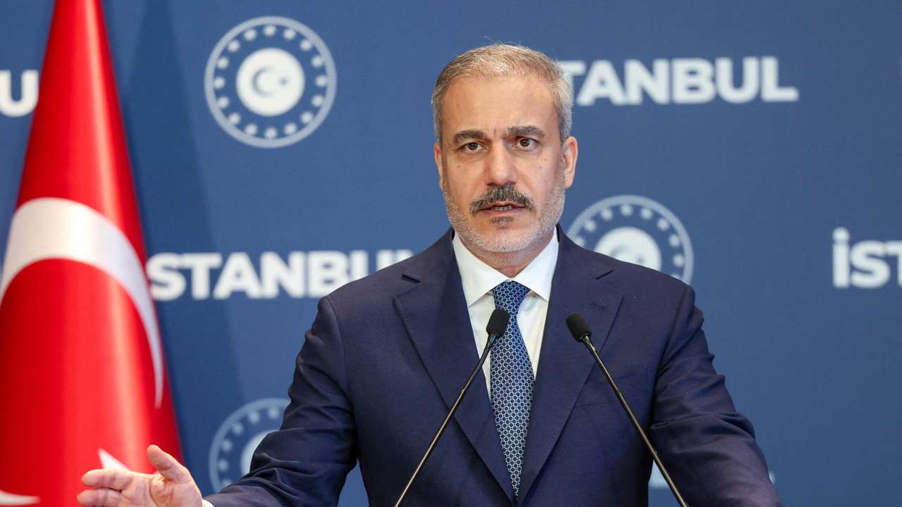 FILE PHOTO: Turkey's Foreign Minister Fidan speaks during a press conference in Istanbul