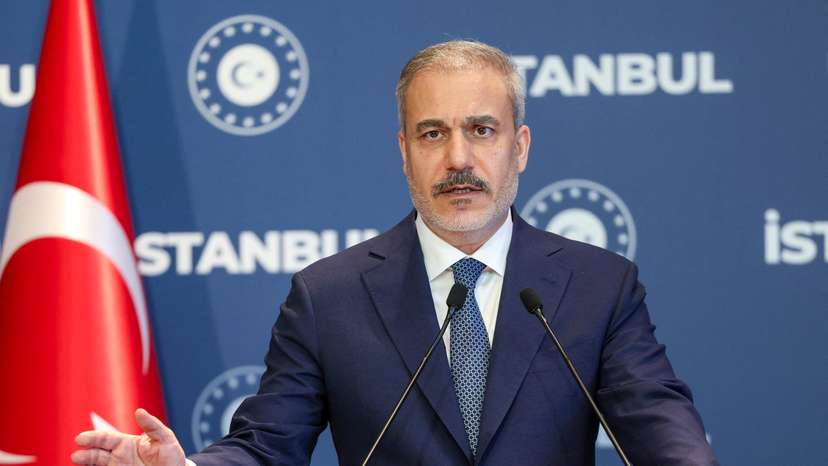 FILE PHOTO: Turkey's Foreign Minister Fidan speaks during a press conference in Istanbul