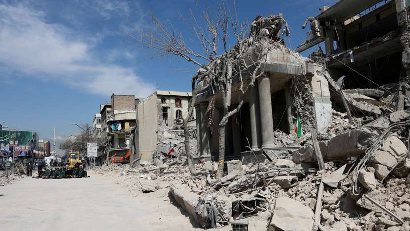 Aftermath of a strike on a police station, amid the U.S.-Israeli conflict with Iran, in Tehran