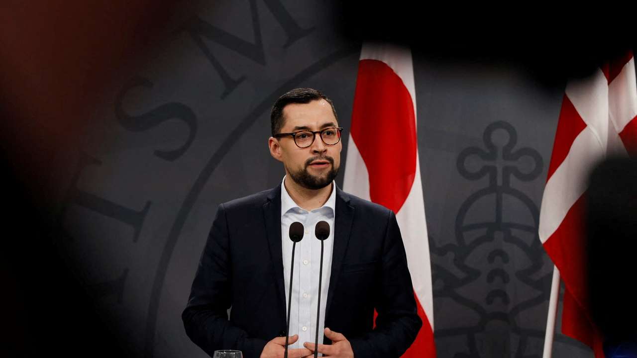 Greenlandic Prime Minister Mute B. Egede attends a press conference in Copenhagen