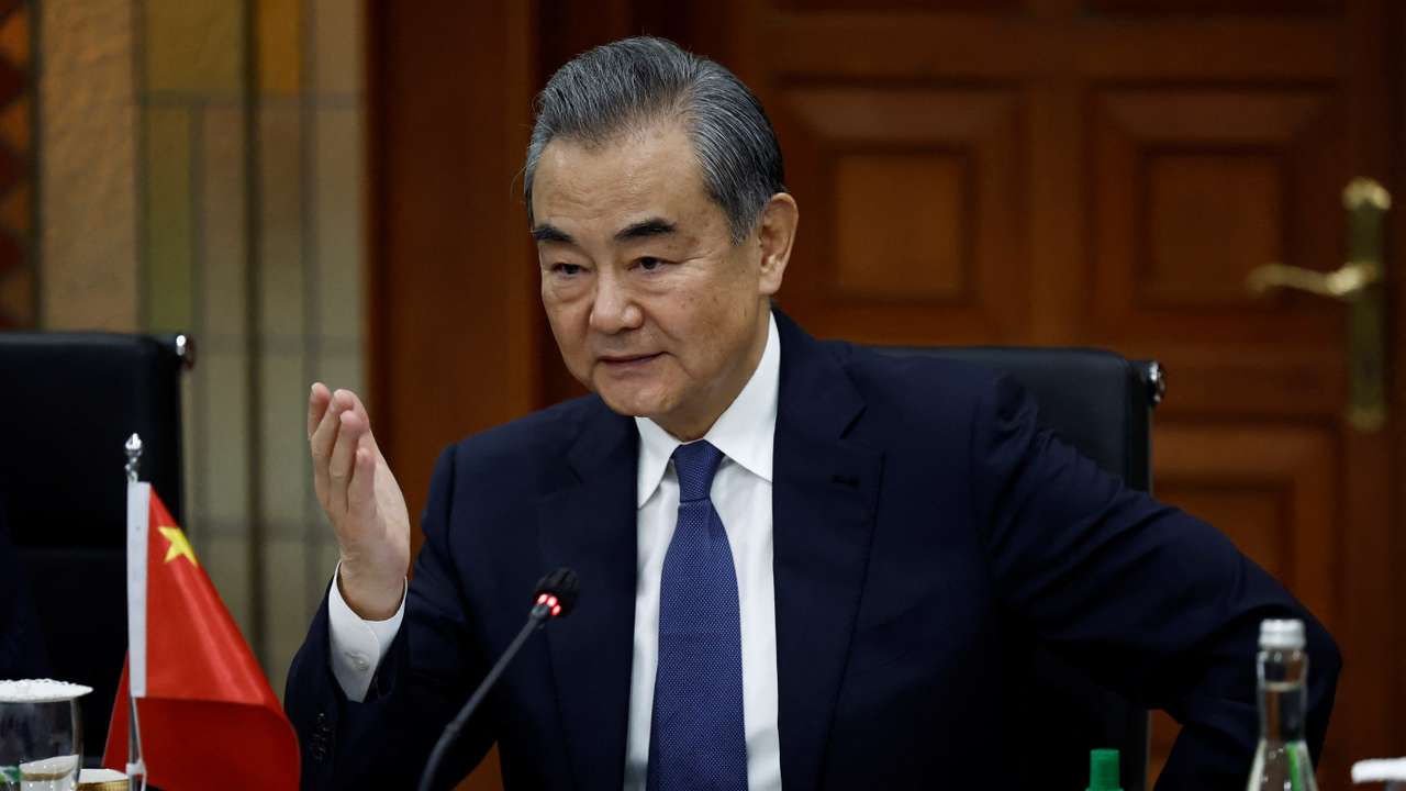 Chinese foreign minister Wang Yi meets his Indonesian counterparts Retno Marsudi in Jakarta