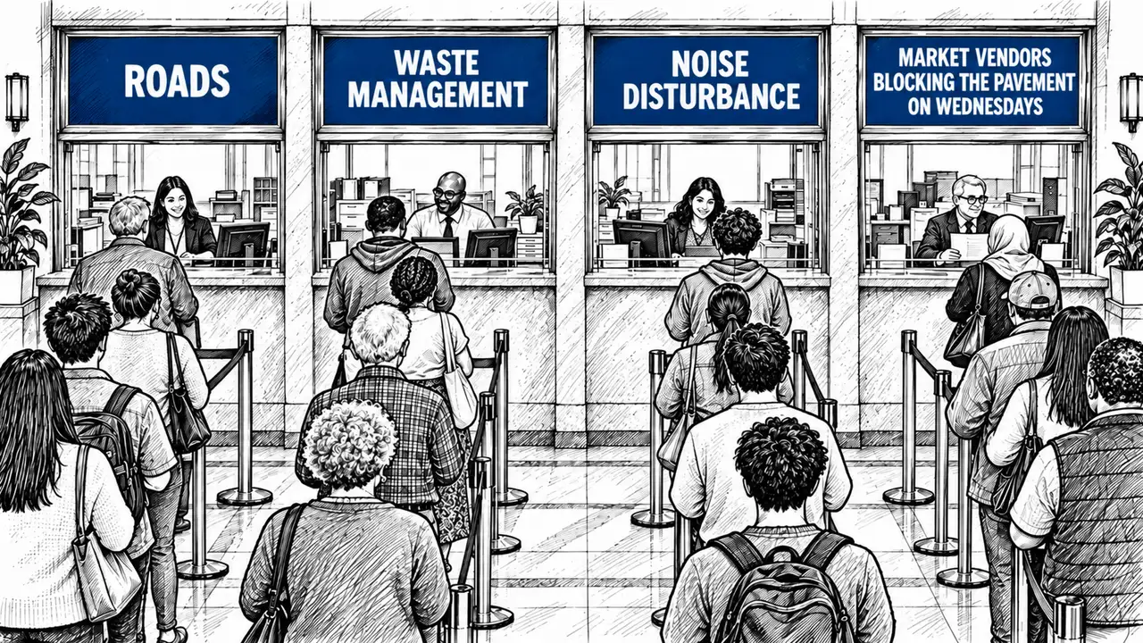 Queues at a government complaints office