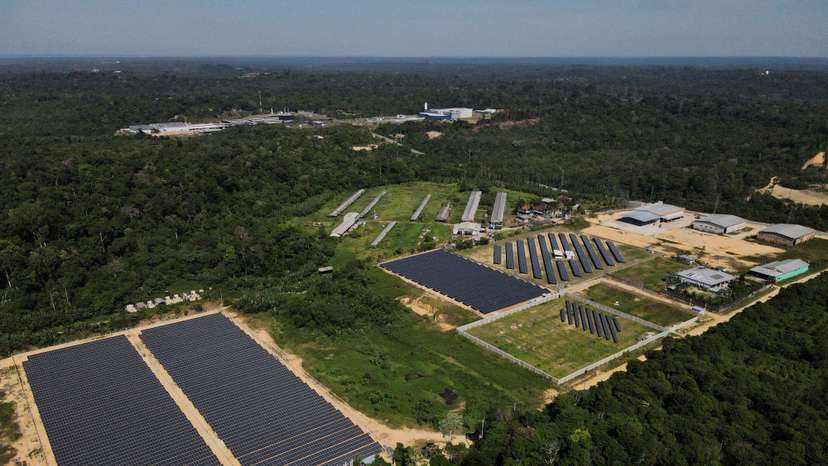 FILE PHOTO: Solar plant is a sustainable option that helps Brazilians save on energy bills, in Manaus
