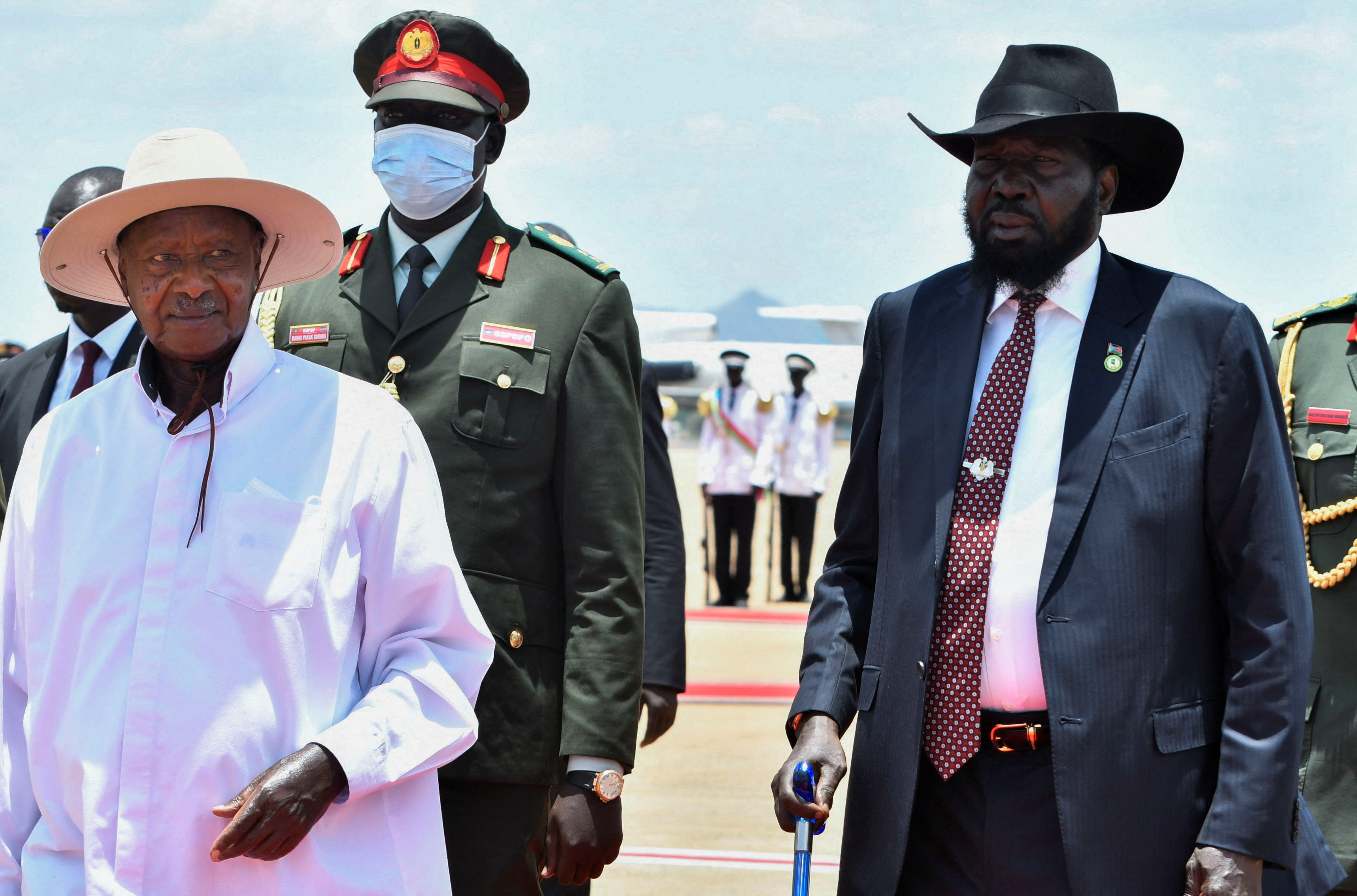 Uganda's President Yoweri Museveni visits Juba