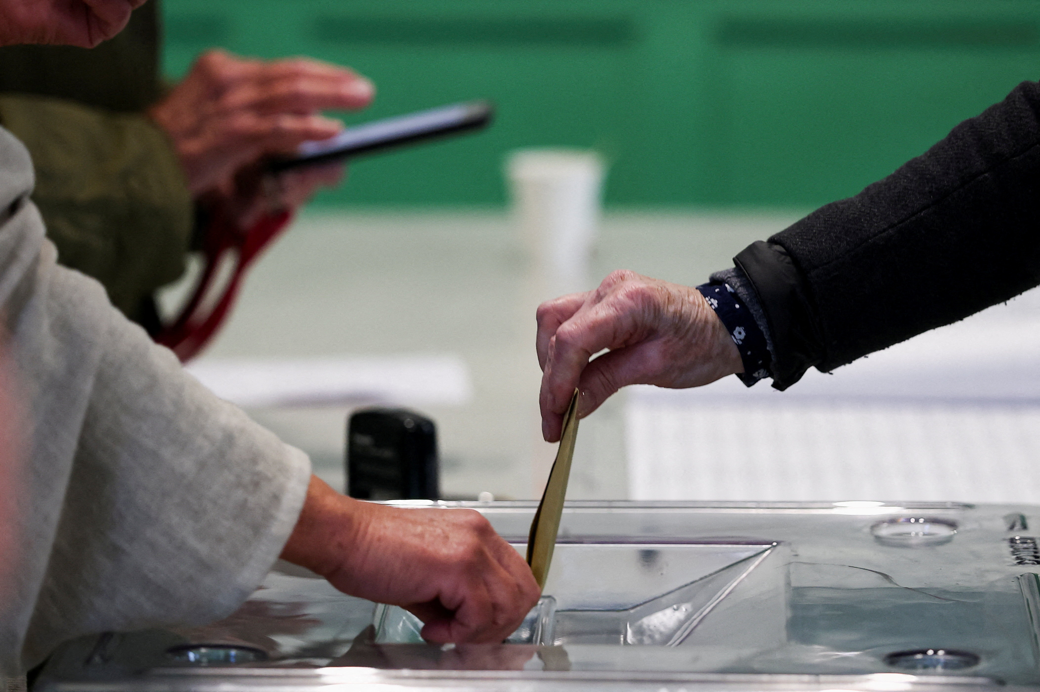 FILE PHOTO: The first round of municipal elections in France
