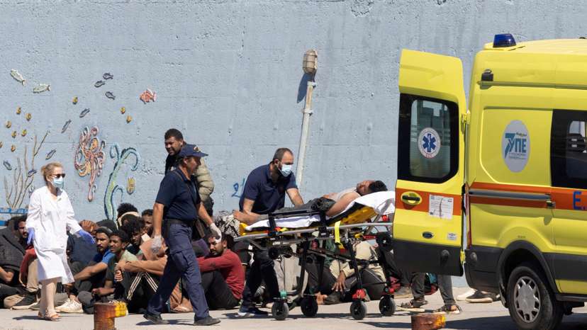 FILE PHOTO: Greece rescues hundreds of migrants off islands of Gavdos and Crete, according to Greek Coast Guard