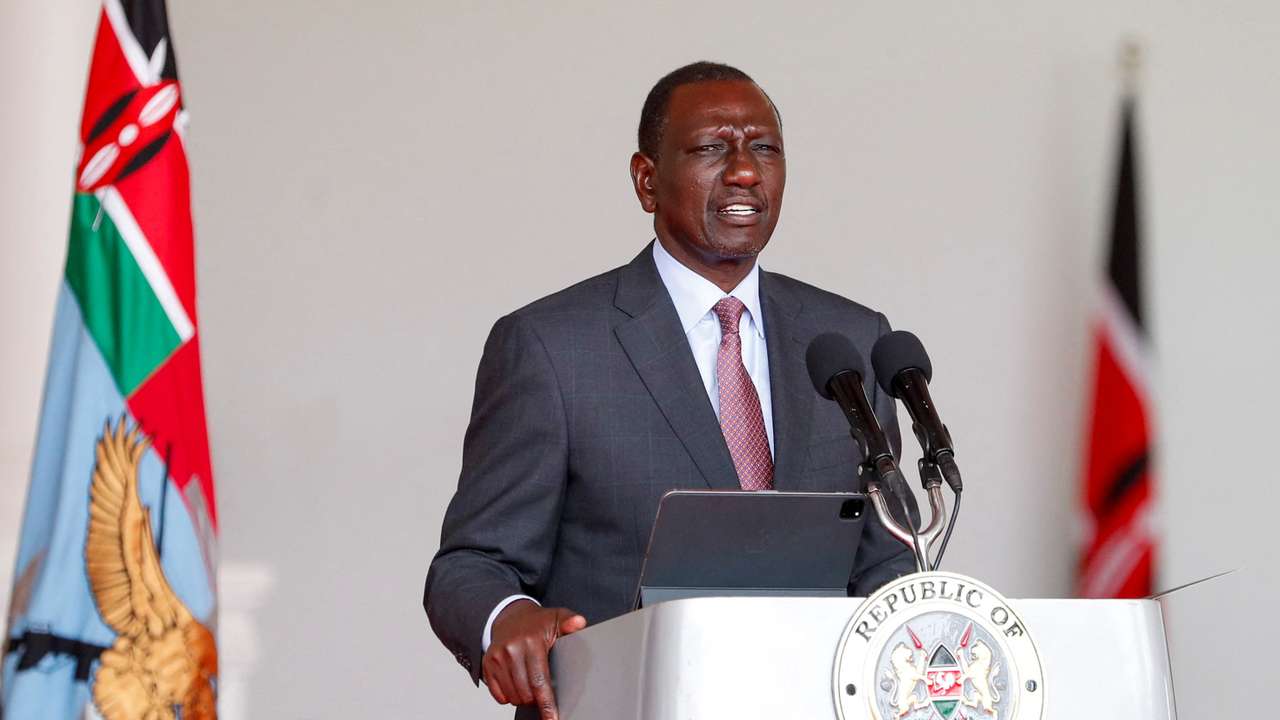 Kenya's President William Ruto announces the nominees for Cabinet Secretaries in his government, in the wake of nationwide protests over new taxes, at State House in Nairobi, Kenya July 24, 2024. REUTERS/Thomas Mukoya