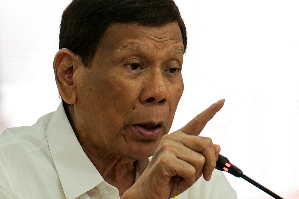 Former Philippine President Rodrigo Duterte attends the House Quad Committee hearing at the House of Representatives, in Quezon City