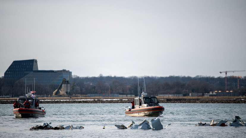 American Eagle flight 5342 crashes into the Potomac River near Ronald Reagan Washington National Airport