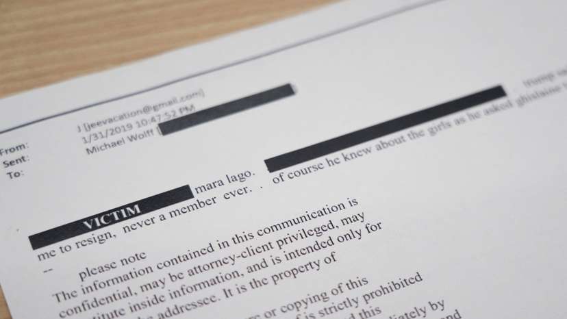 Handout image shows newly released emails from disgraced late financier and sex offender Jeffrey Epstein, referencing U.S. President Donald Trump