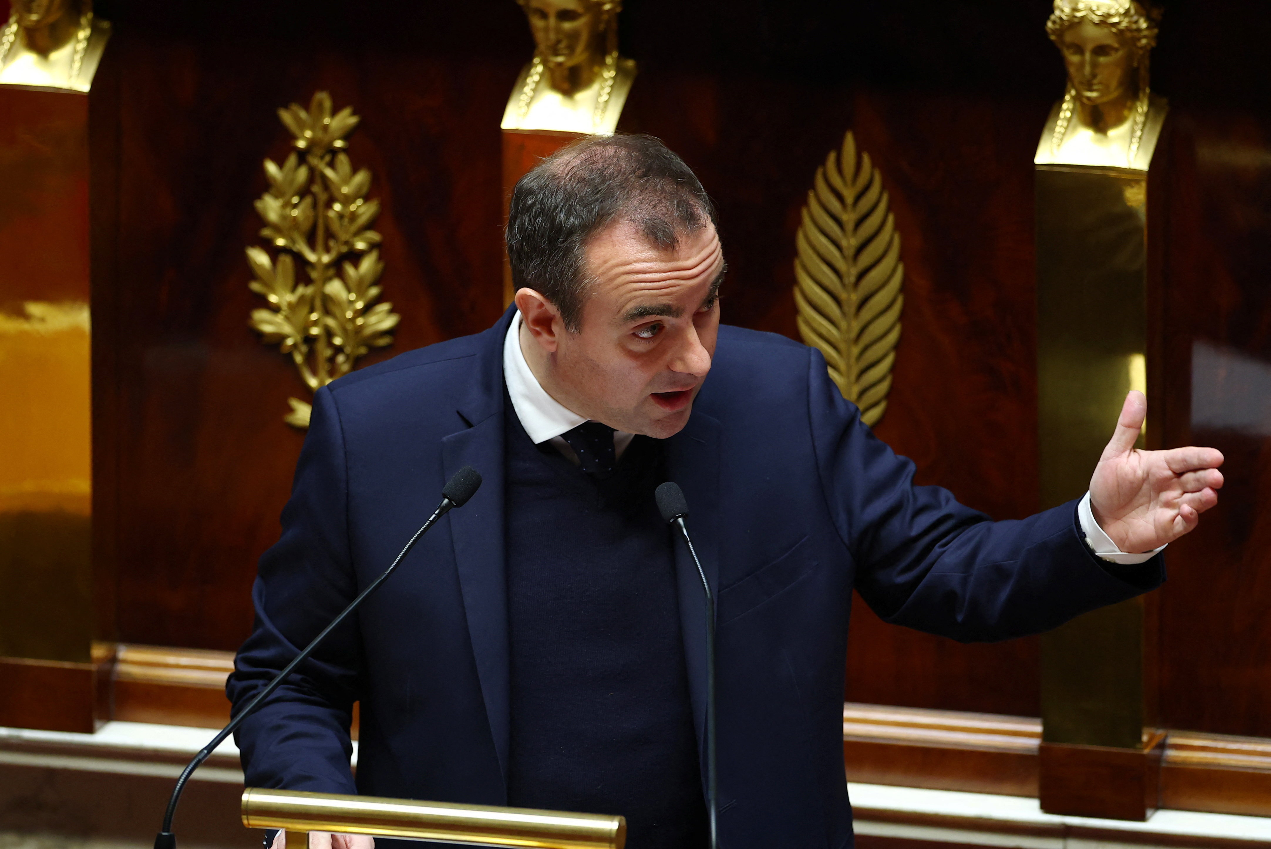 French parliament debates and votes two no-confidence motions against the French government