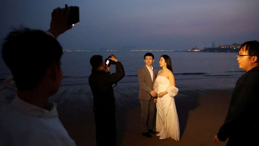 FILE PHOTO: Pre-wedding photoshoot in Qingdao