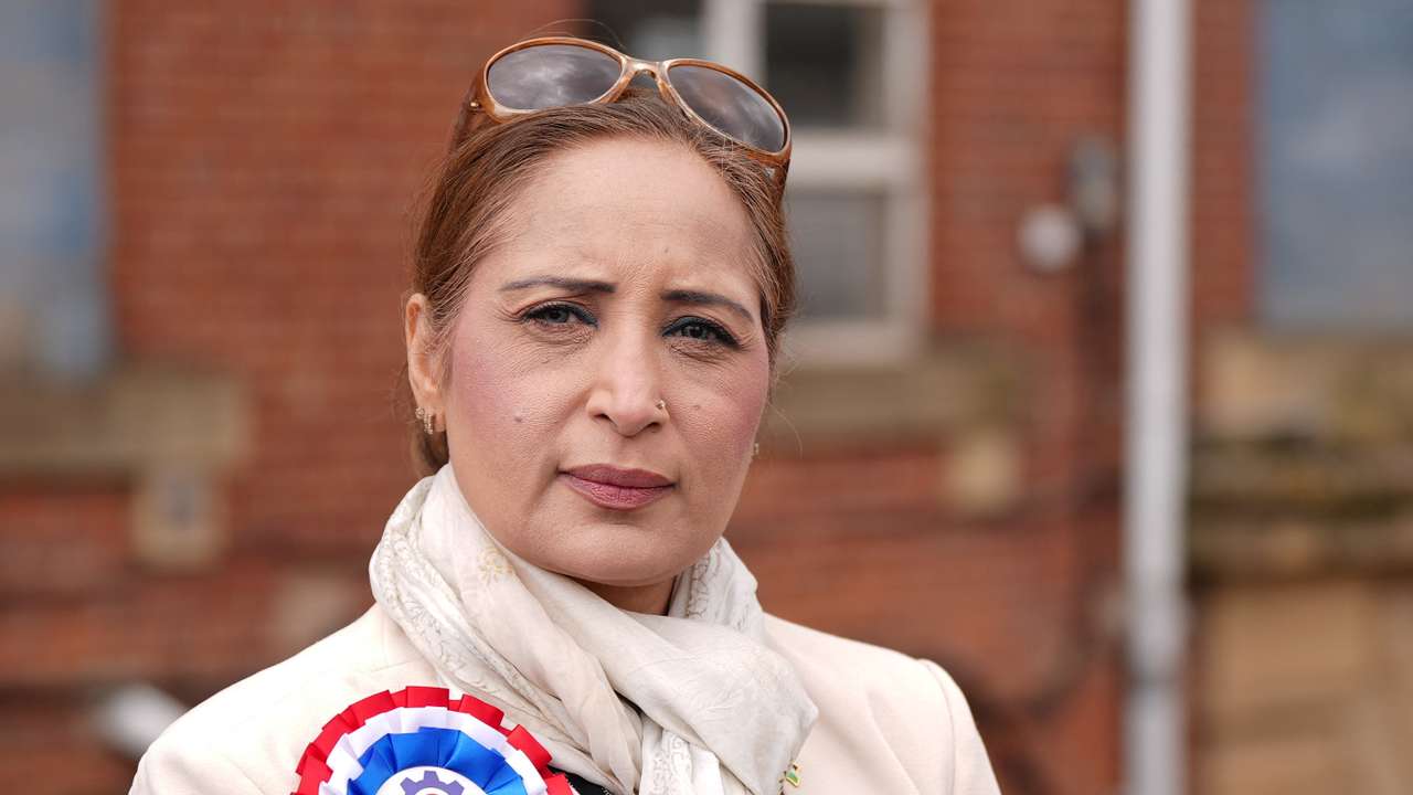 Workers Party candidate for Oldham East and Saddleworth, Shanaz Saddique, poses for a photograph in Oldham