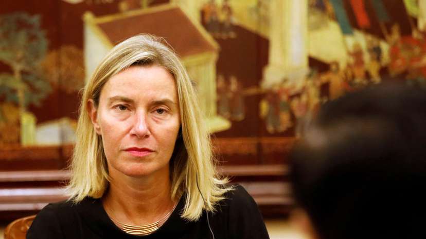 FILE PHOTO: European Union Vice President and High Representative for Foreign Affairs and Security Policy Federica Mogherini is seen during a talk in Hanoi, Vietnam