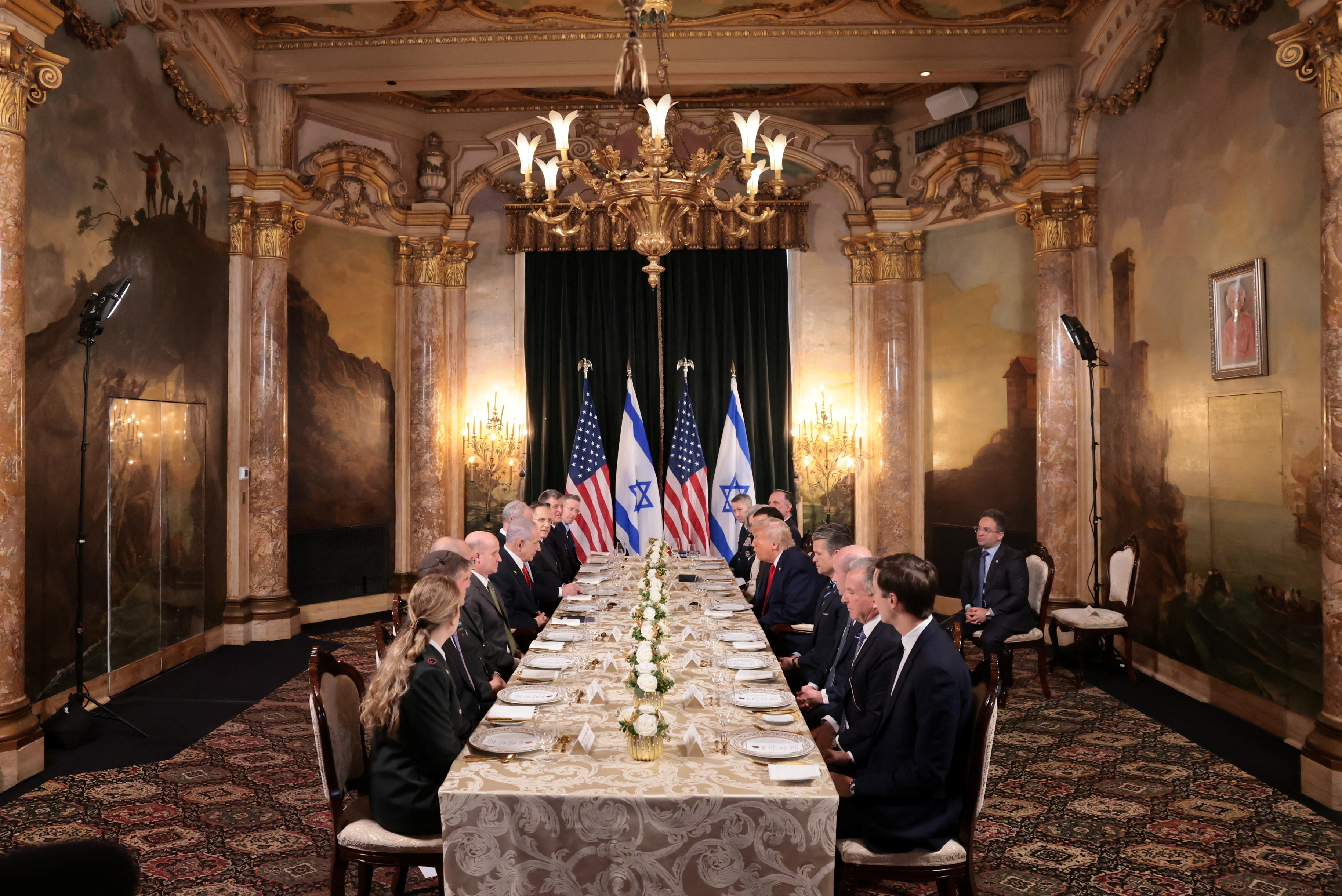 U.S. President Trump meets Israeli PM Netanyahu at Trump’s Mar-a-Lago club, in Palm Beach