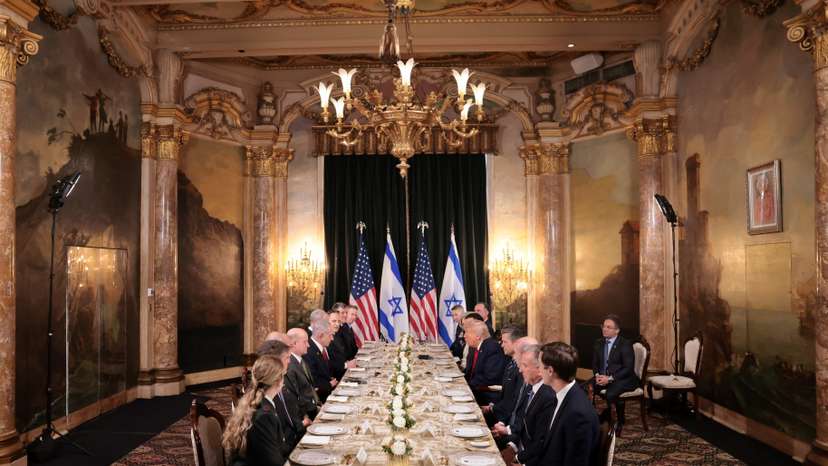 U.S. President Trump meets Israeli PM Netanyahu at Trump’s Mar-a-Lago club, in Palm Beach