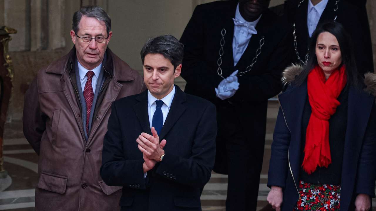 Handover ceremony for France's newly appointed PM Attal in Paris