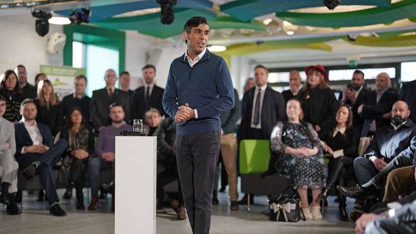 British Prime Minister Sunak visits the East Midlands