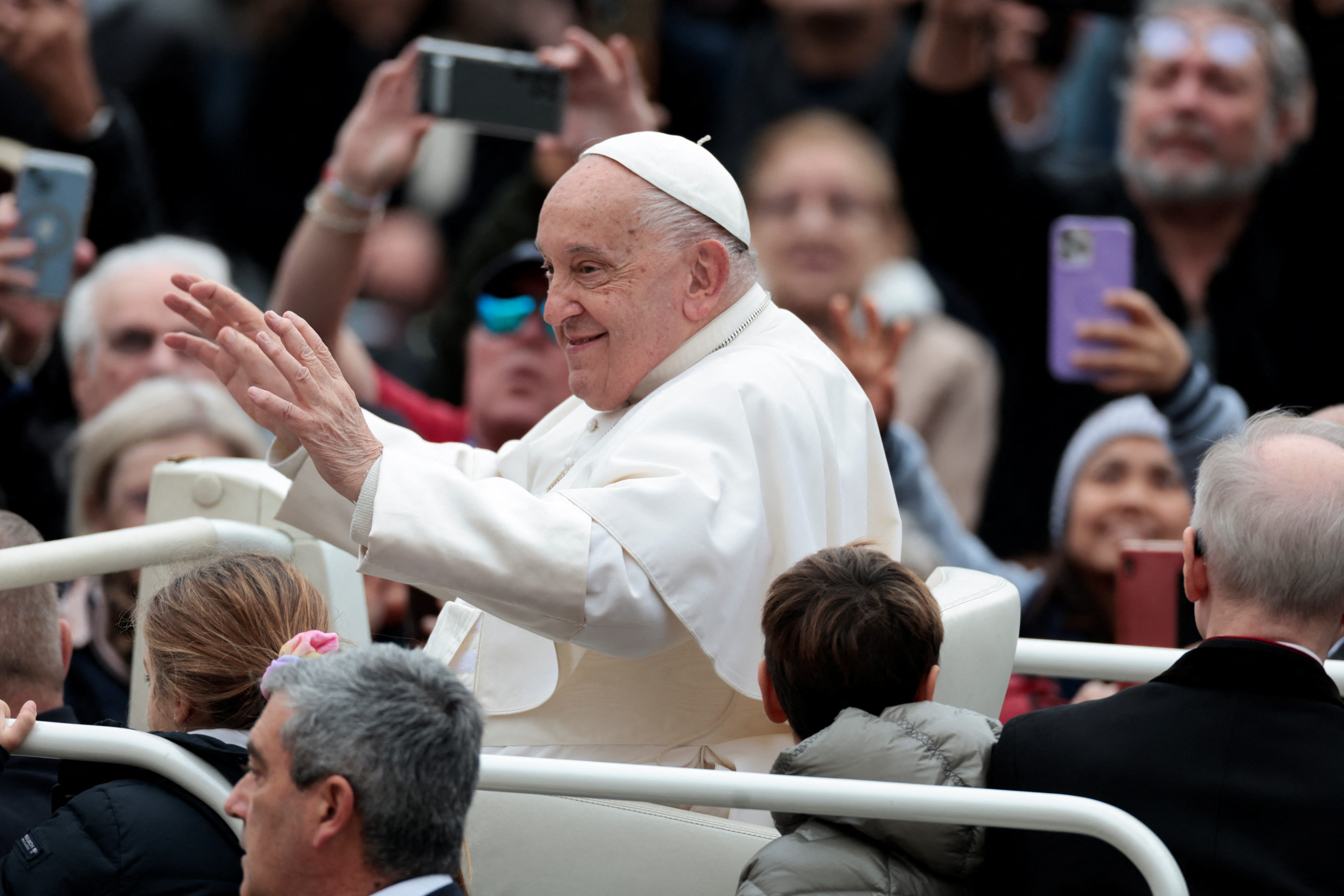 Pope Francis holds the weekly general audience, at the Vatican