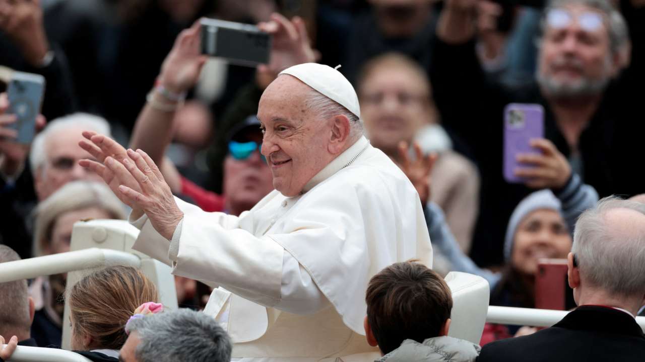 Pope Francis holds the weekly general audience, at the Vatican