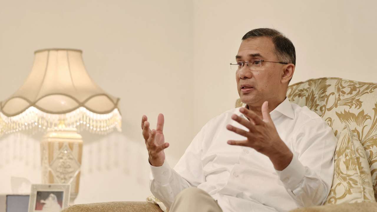 Chairman of the Bangladesh Nationalist Party (BNP) Tarique Rahman poses for a picture during an interview with Reuters ahead of the national election, at his Gulshan office, in Dhaka