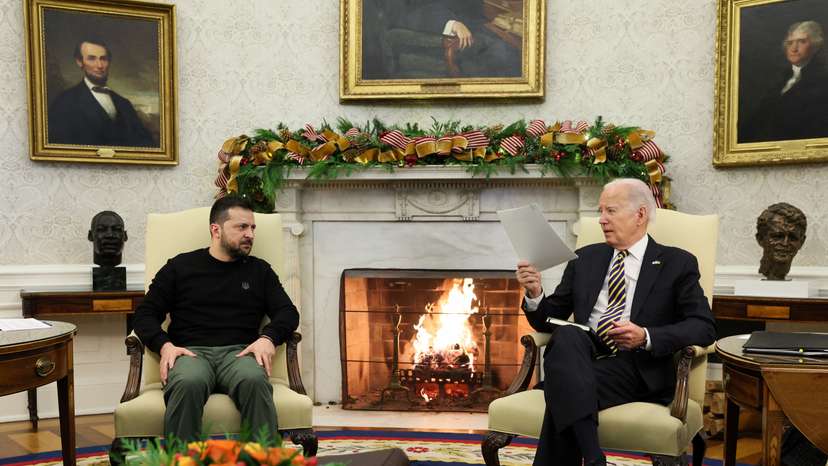 U.S. President Joe Biden meets with Ukraine's President Volodymyr Zelenskiy, in Washington