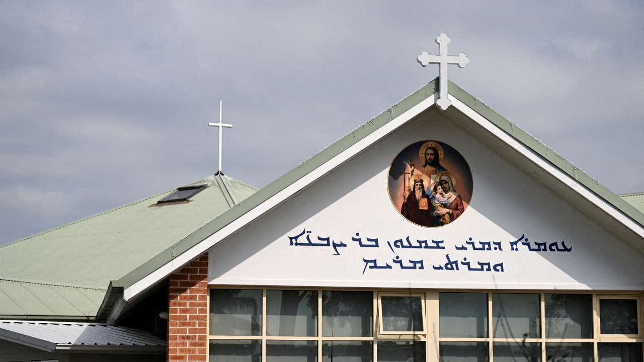 FILE PHOTO: Aftermath of a knife attack at the Assyrian Christ The Good Shepherd Church, in Sydney