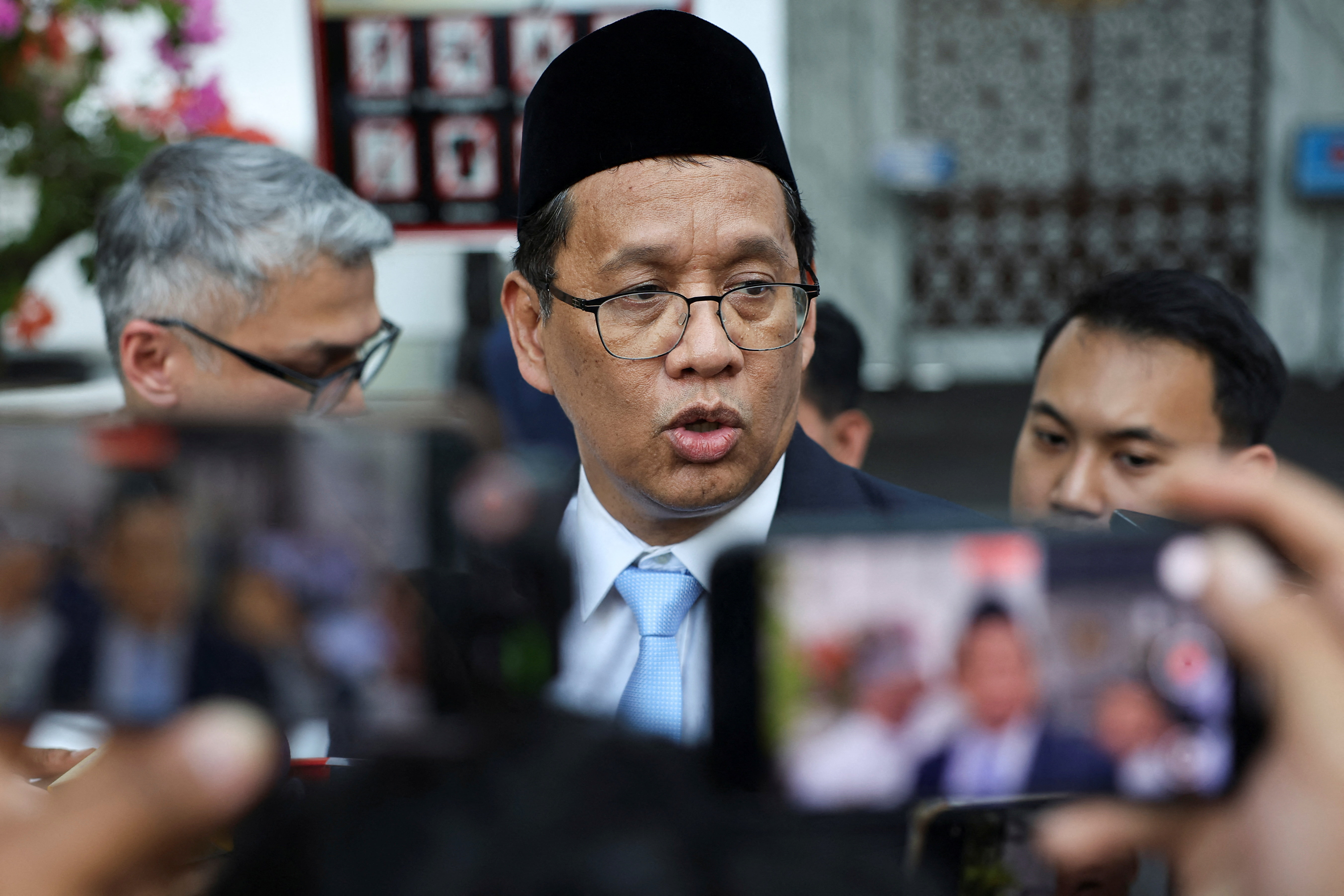 Indonesia's newly appointed Finance Minister Purbaya Yudhi Sadewa speaks to journalists, in Jakarta